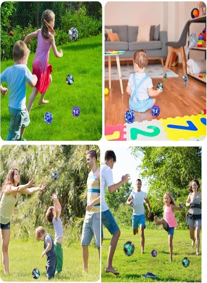 LANLOY Rubber Moon Ball Space Balls Ultimate High-Bouncing Fun for Skillful Play,Hand Eye Coordination, and Sensory Development (Rainbow Ball, 2), polo, Multicolor - Image 4
